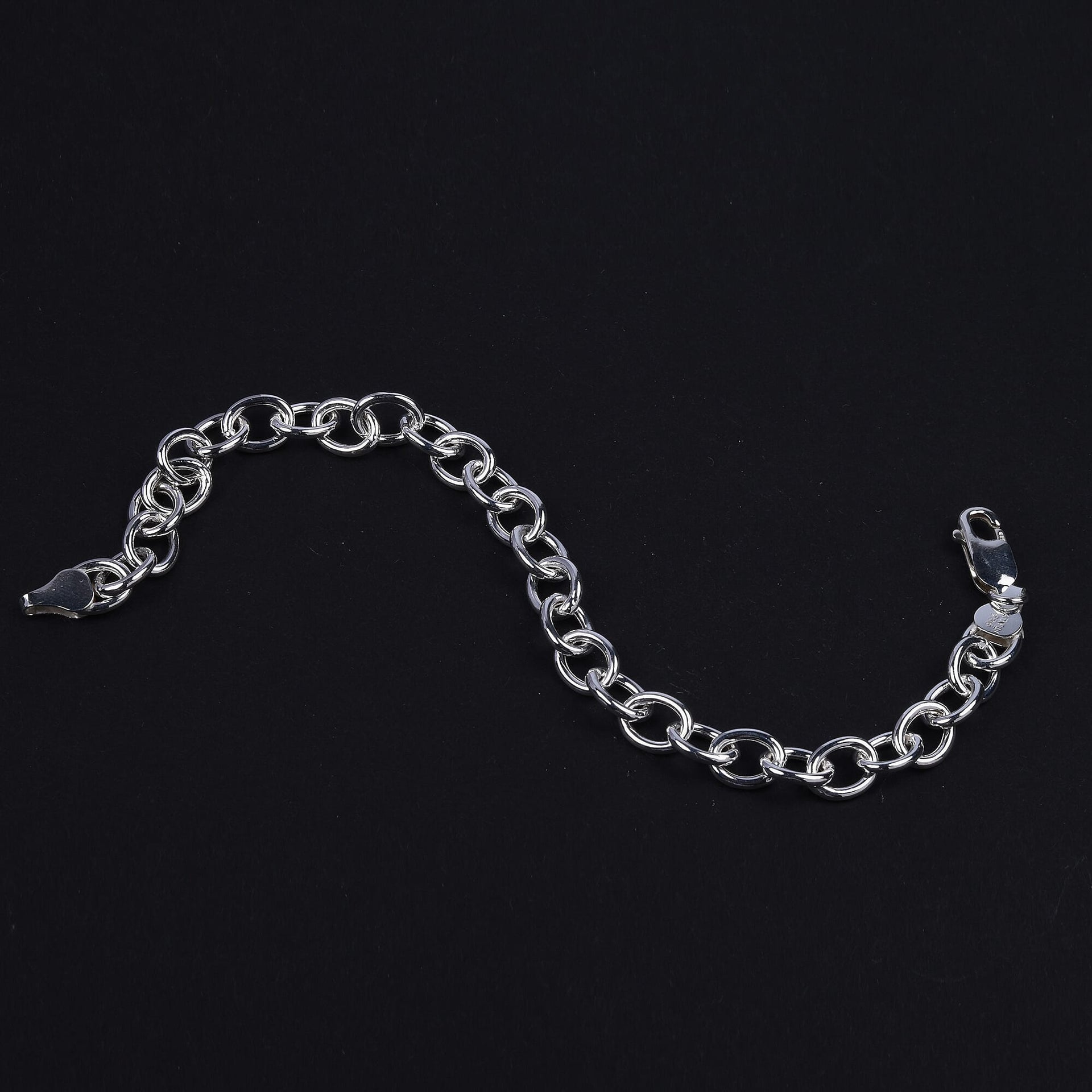Silver 9 MM Bracelet with Lobster Clasp 8 Inch Polished, 6.1 Gms 8104741 2