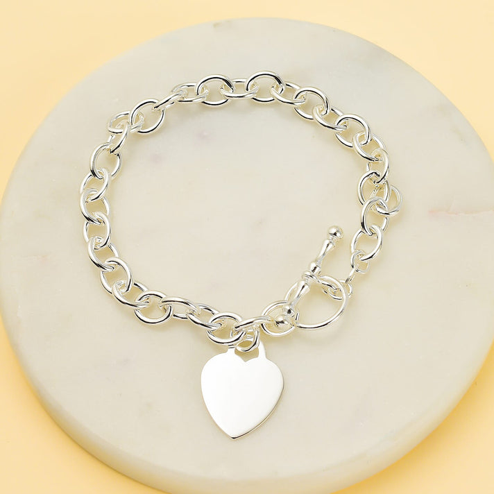 Silver Bracelet with T-Bar Clasp 7.5 Inch Polished, 15.9 Gms 8104745 2