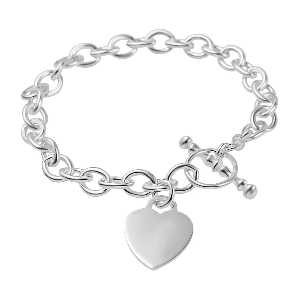 Silver Bracelet with T-Bar Clasp 7.5 Inch Polished, 15.9 Gms 8104745 2