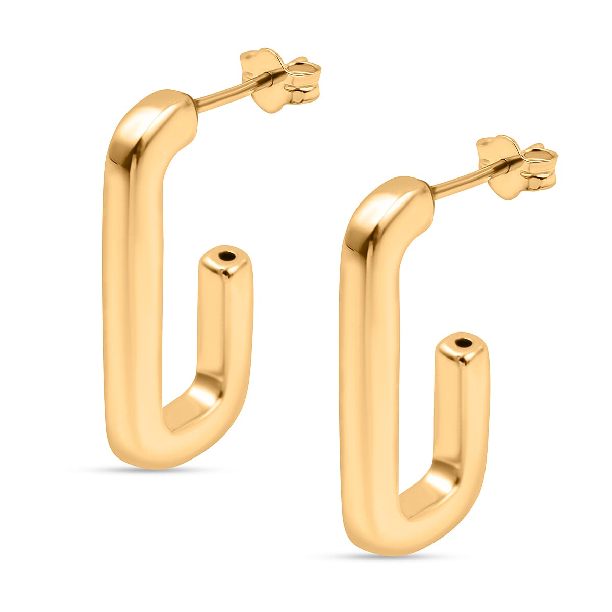 Silver Hoop Earrings with Push Back Clasp Polished, 2.1 Gms 8104696 0