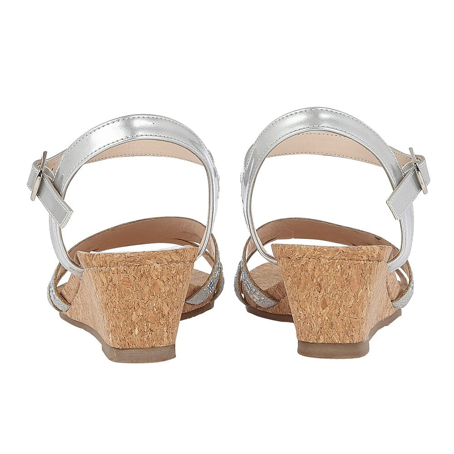 Silver Mandy Wedge Sandals 6080096 1