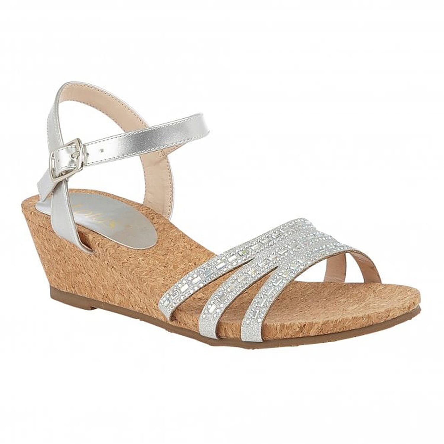 Silver Mandy Wedge Sandals 6080096 3