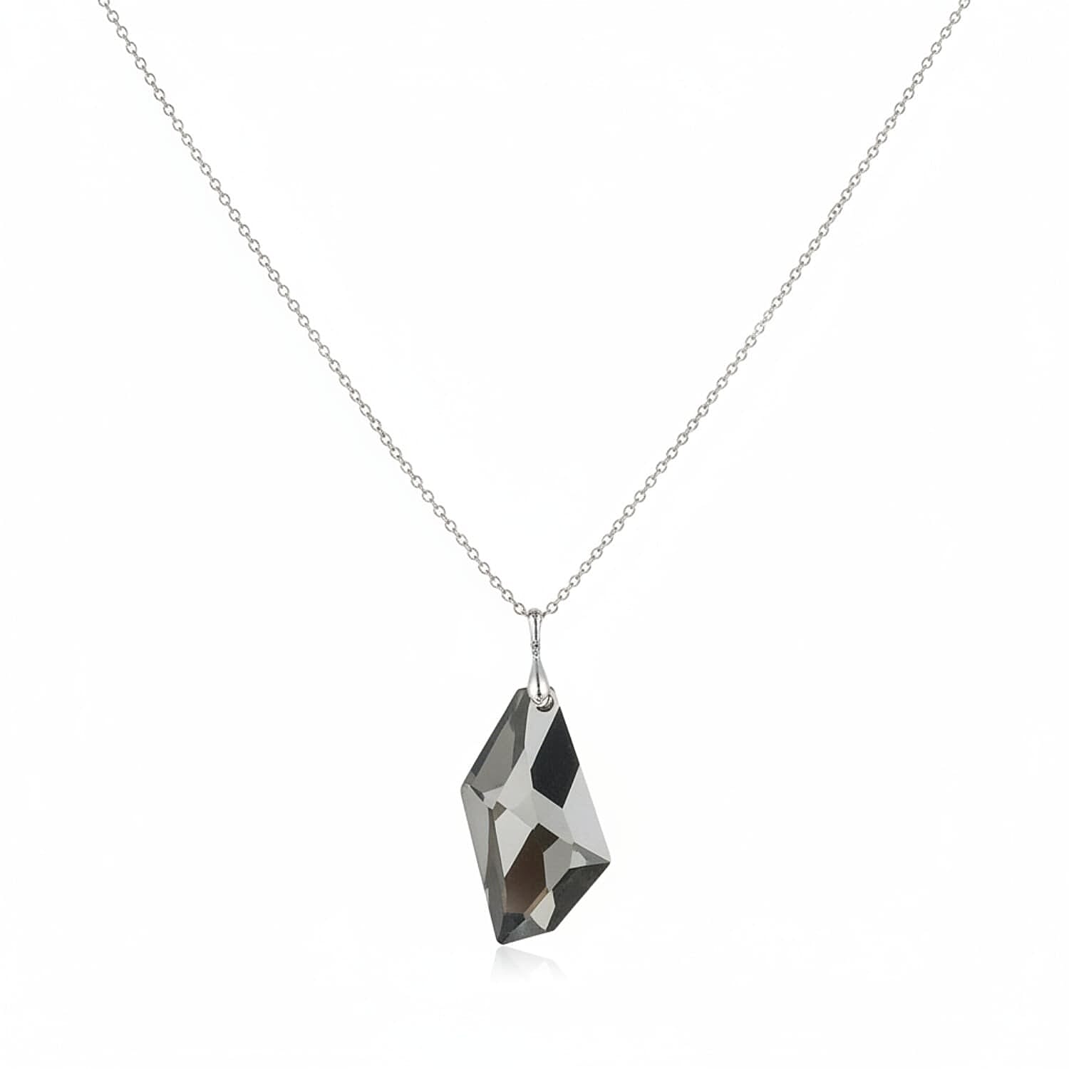 Silver Night Swarovski Crystal Pendant in Platinum Overlay Sterling Silver 43.87 Ct. 8116726 0