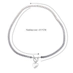 Natural Hematite Heart Charm Necklace With Toggle Clasp (Size - 21) 136.00 Ct.