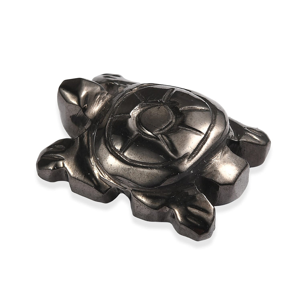 Silver Shungite Turtle Carving 8.03 Ct.