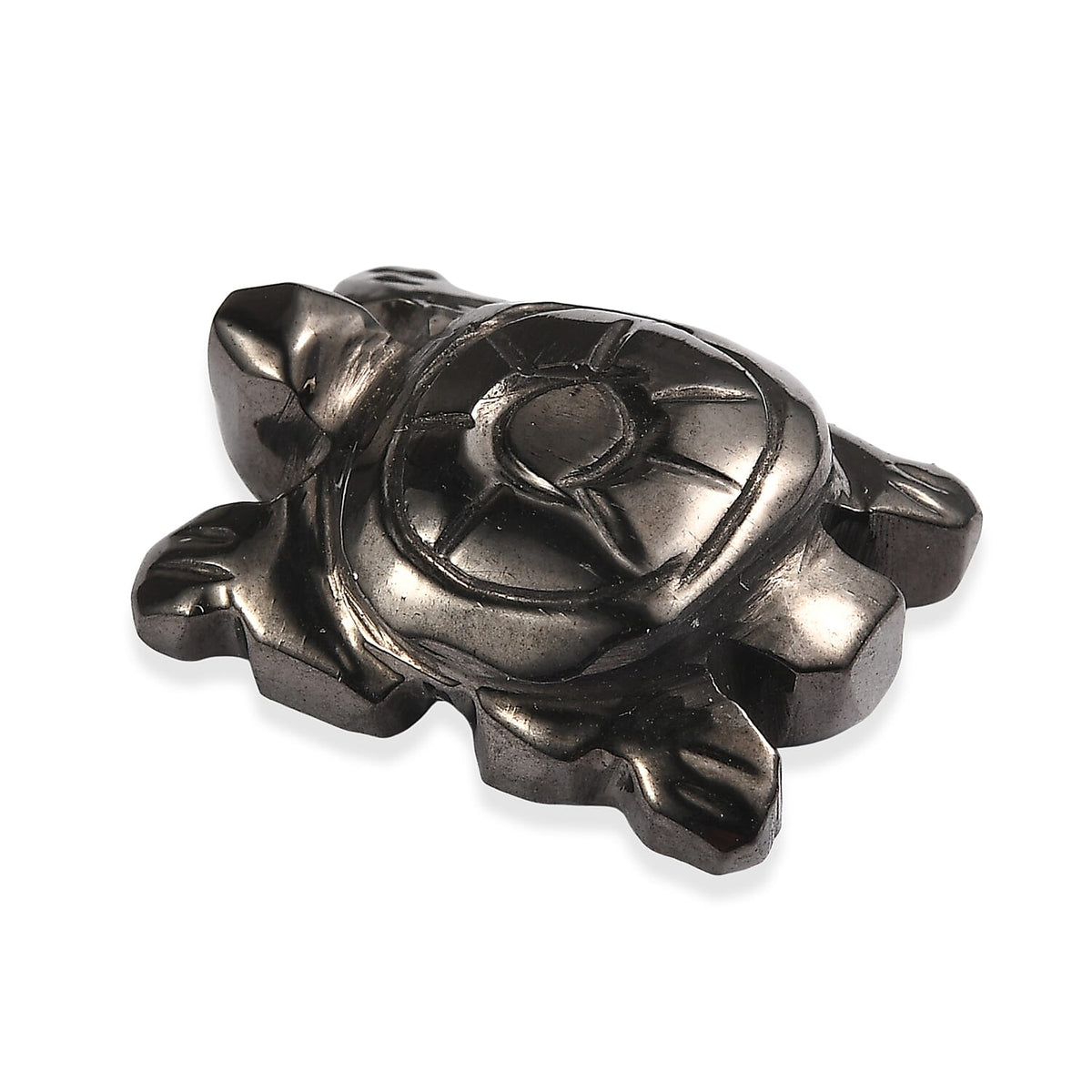 Silver Shungite Turtle Carved Figurine 8.03 Ct. V32664038 3
