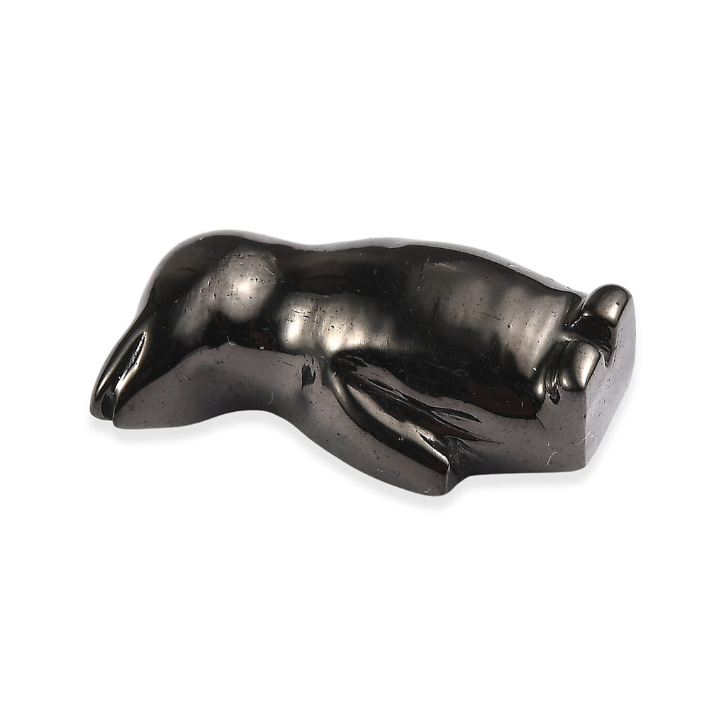 Silver Shungite Penguin Carving 5.88 Ct.
