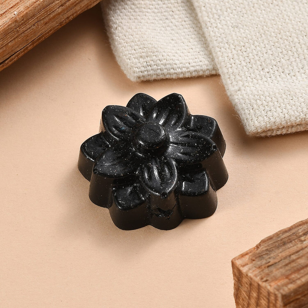 Silver Shungite Flower Carving 24.05 Ct. 8322761 2