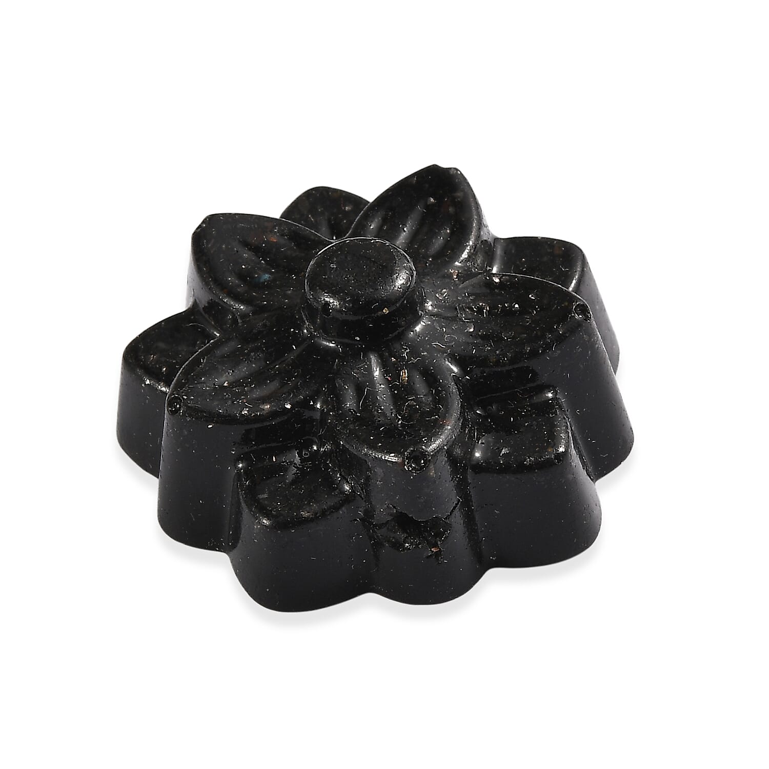 Silver Shungite Flower Carving 24.05 Ct. 8322761 3