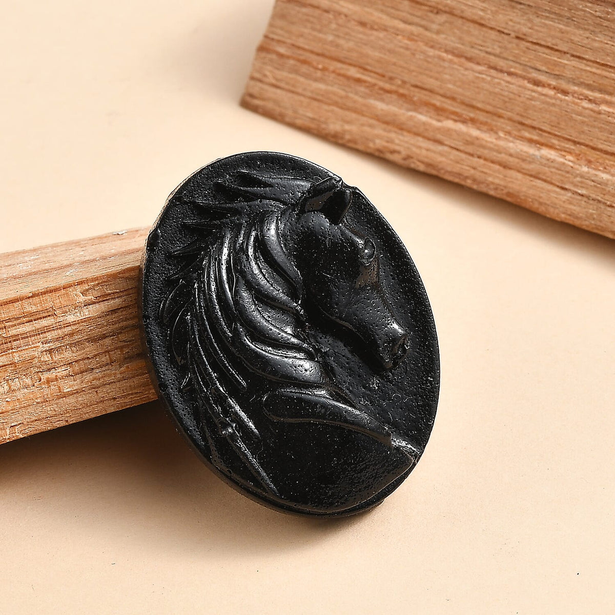 Silver Shungite Horse Carving 29.25 Ct. V32529943 2