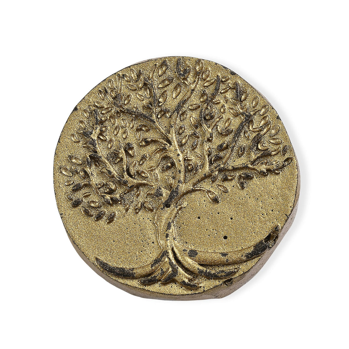 Silver Shungite Tree Of Life Matrix with Gold Tone 20.44 Ct. 8322816 0