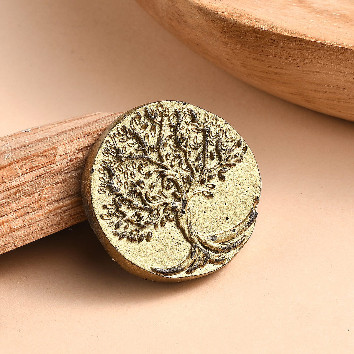 Silver Shungite Tree Of Life Matrix with Gold Tone 20.44 Ct. 8322816 2