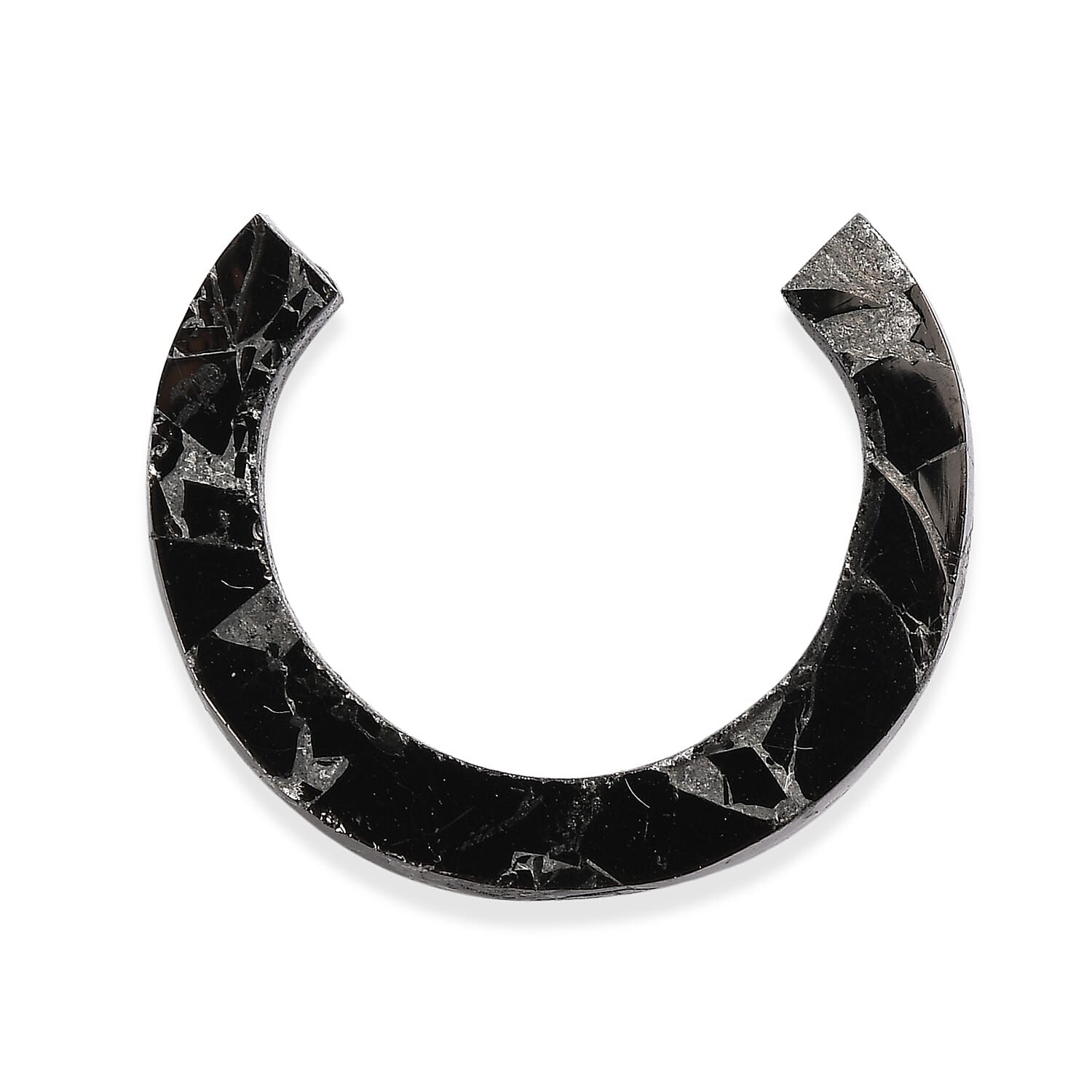 Silver Shungite with Horseshoe Carving 5.44 Ct. 8322821 0