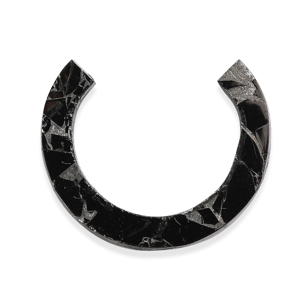 Silver Shungite with Horseshoe Carving 5.44 Ct. V32367180 0