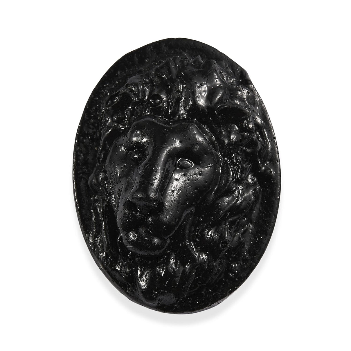 Silver Shungite with Lion Carving 31.38 Ct. V32355661 0