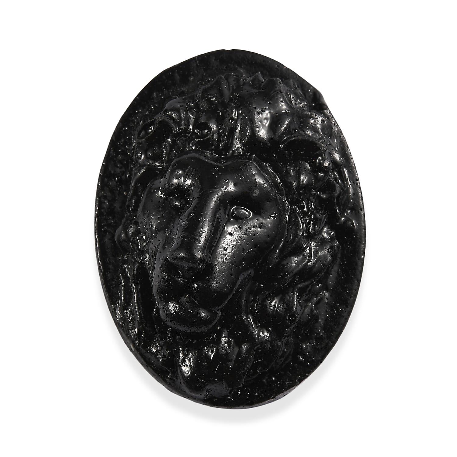 Silver Shungite with Lion Carving 31.38 Ct. V32355661 0