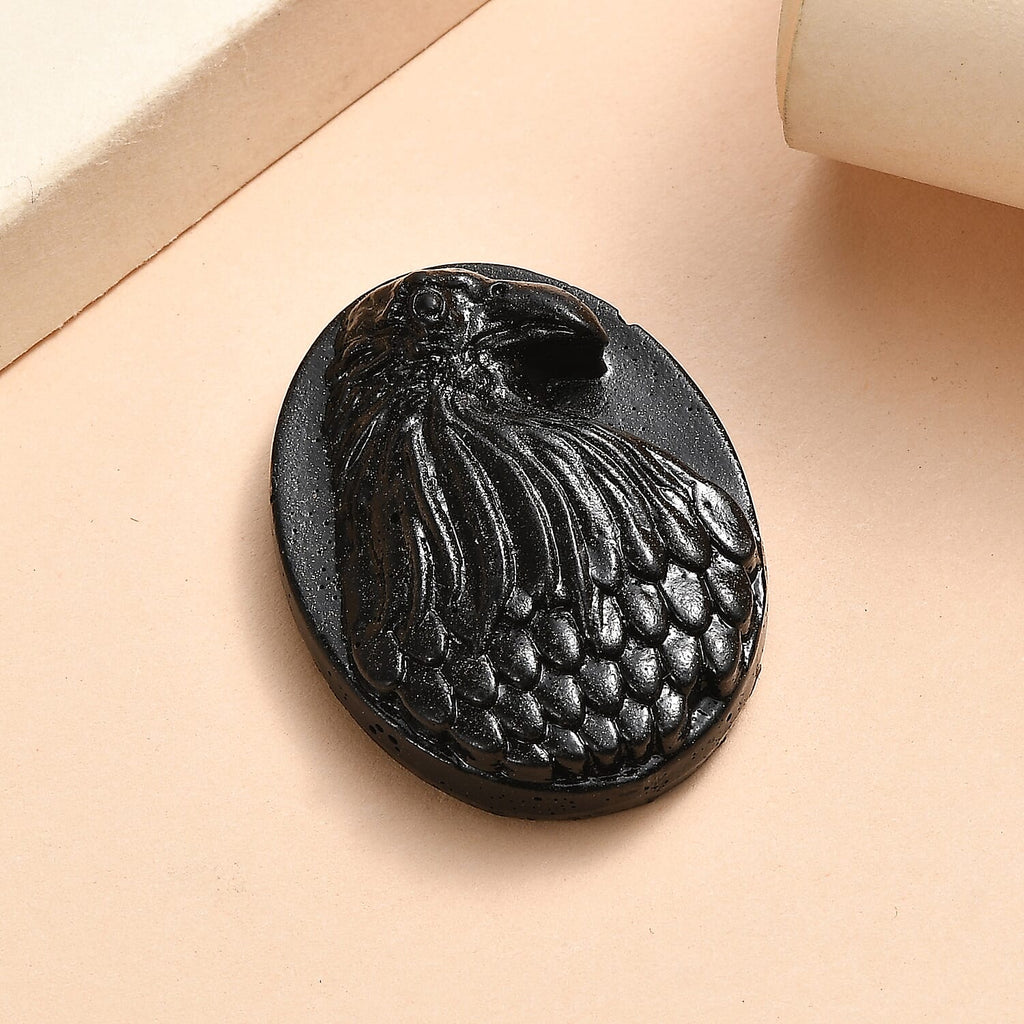 Silver Shungite Eagle Carving 26.73 Ct.