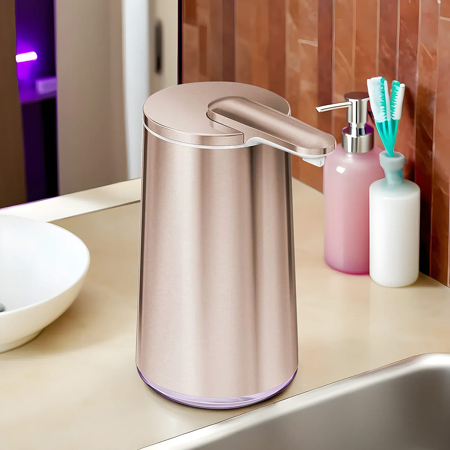 Simplehuman Foam Sensor Rose Gold S/Seel Pump 7726207 1