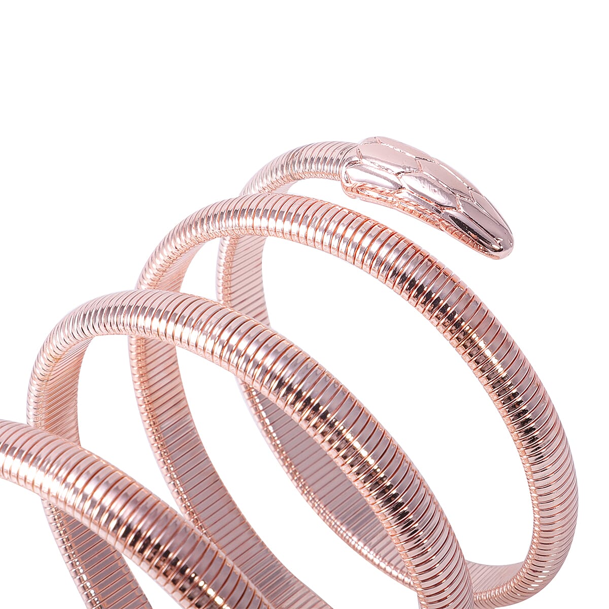 Simulated Black Spinel and White Austrian Crystal Snake Wrapped Theme Bracelet 3676826 2