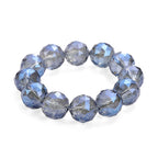 Simulated Blue AB Crystal Stretchable Beads Bracelet (Size - 7)