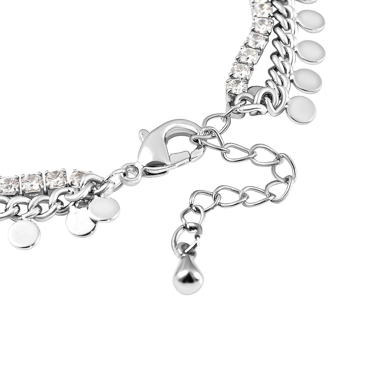 Simulated Diamond Bracelet (Size - 6) in Stainless Steel with Silver Tone 6348267 4