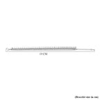Simulated Diamond Bracelet (Size - 6 with 1.5 Inch Extender) in Silver Tone