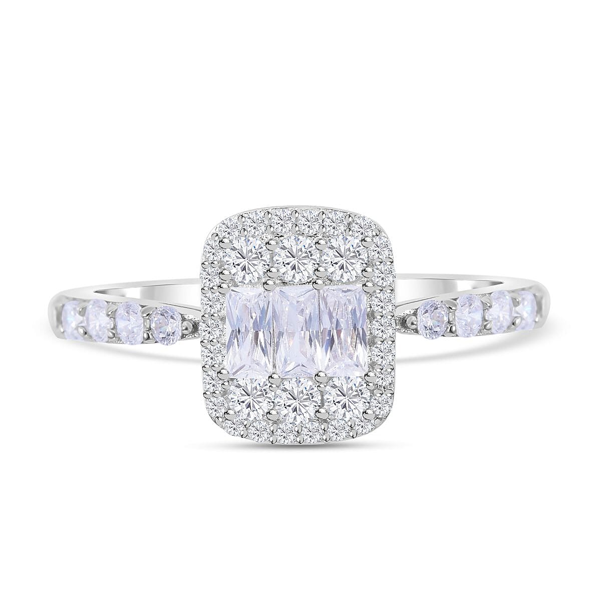 NY Close Out - Simulated Diamond Ring in Sterling Silver 7282350 0