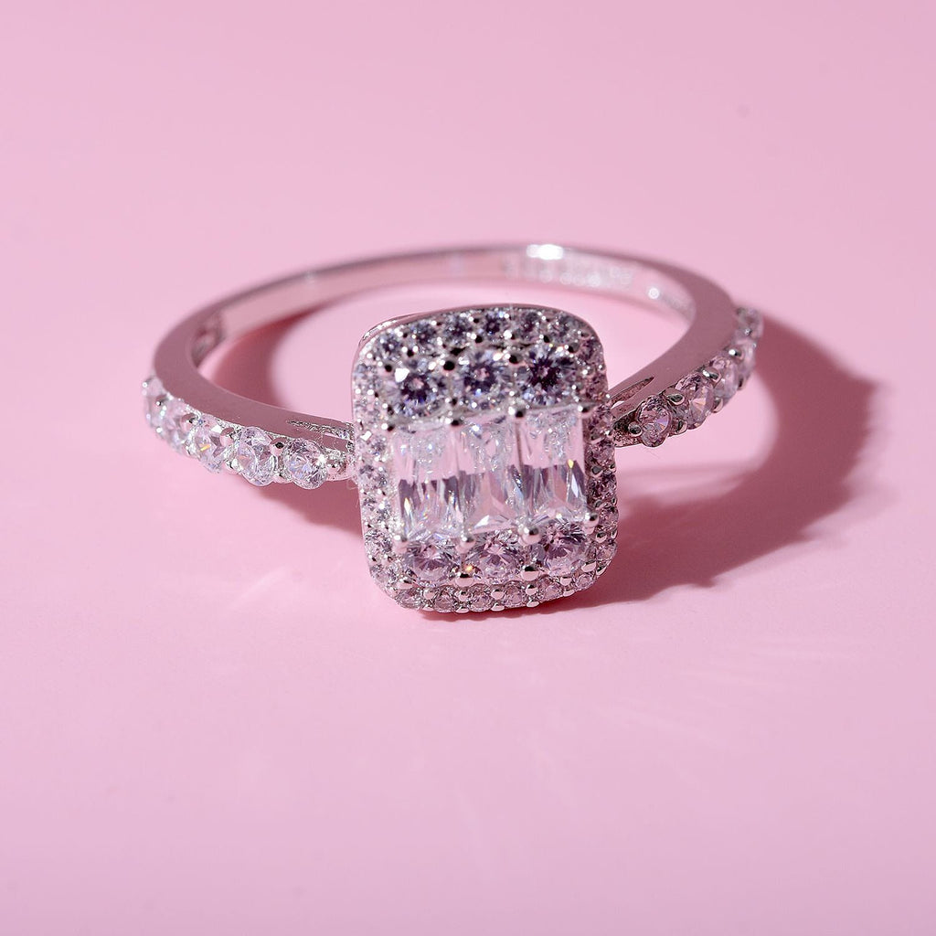 NY Close Out - Simulated Diamond Ring in Sterling Silver