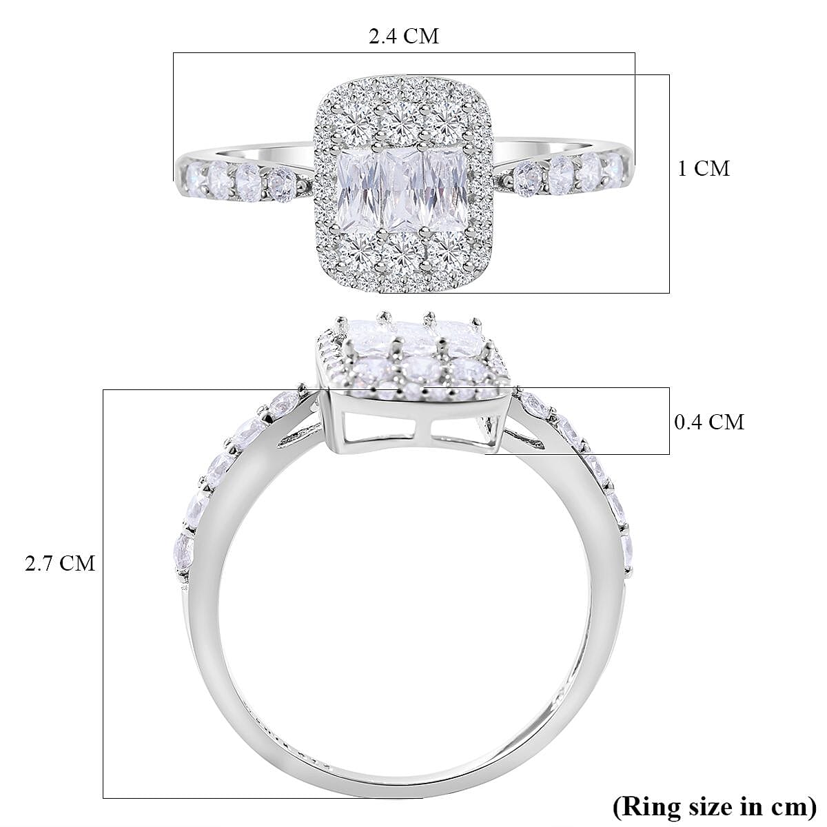 NY Close Out - Simulated Diamond Ring in Sterling Silver 7282350 5