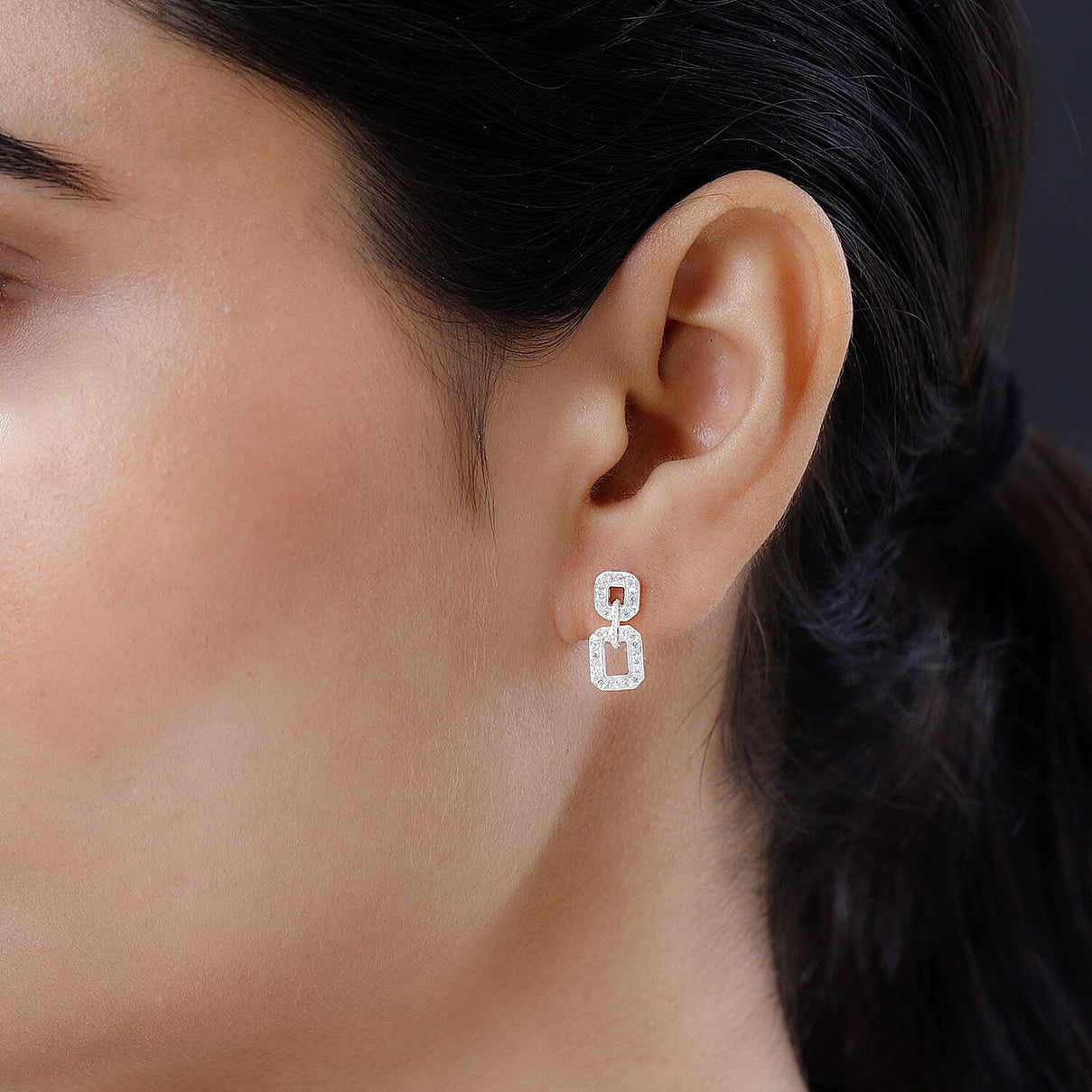 NY Closeout - Cubic Zirconia  Dangle Earrings in Sterling Silver 7255441 3