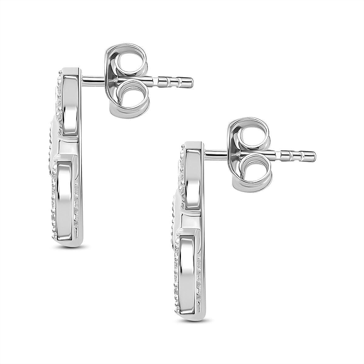 NY Closeout - Cubic Zirconia  Dangle Earrings in Sterling Silver 7255441 5