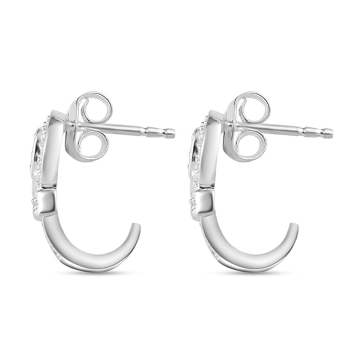 Bangkok Closeout Deal -Simulated Diamond Earrings in Sterling Silver 7262080 3