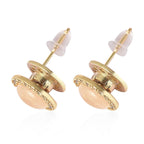 Simulated Diamond Earrings in Yellow Gold Tone 4.05 Ct.