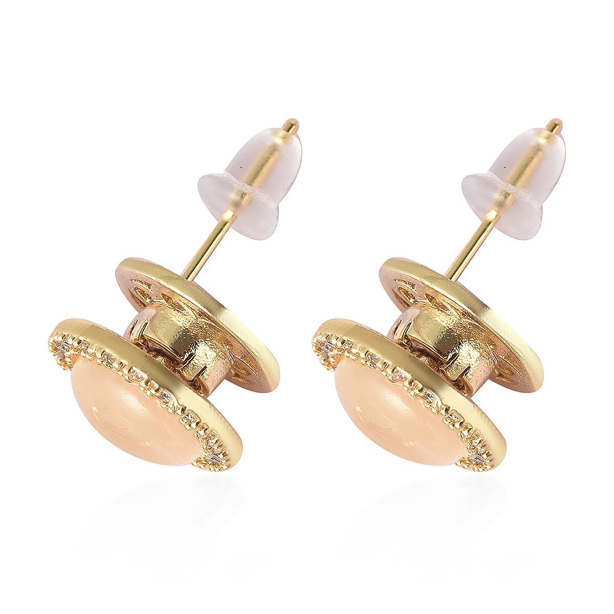 Simulated Diamond Earrings in Yellow Gold Tone 4.05 Ct. 3880817 3
