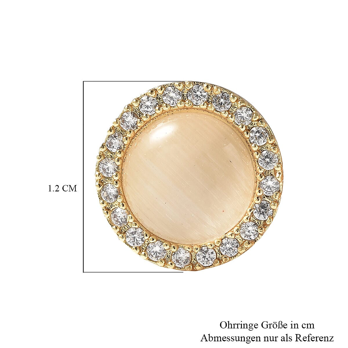 Simulated Diamond Earrings in Yellow Gold Tone 4.05 Ct. 3880817 4