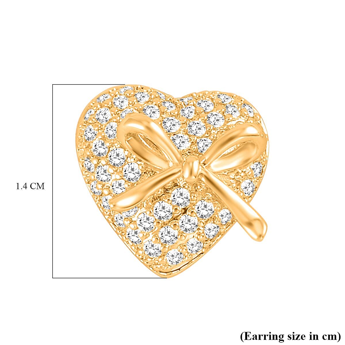 Simulated Diamond Earrings  in Yellow Gold Tone 7303302 4