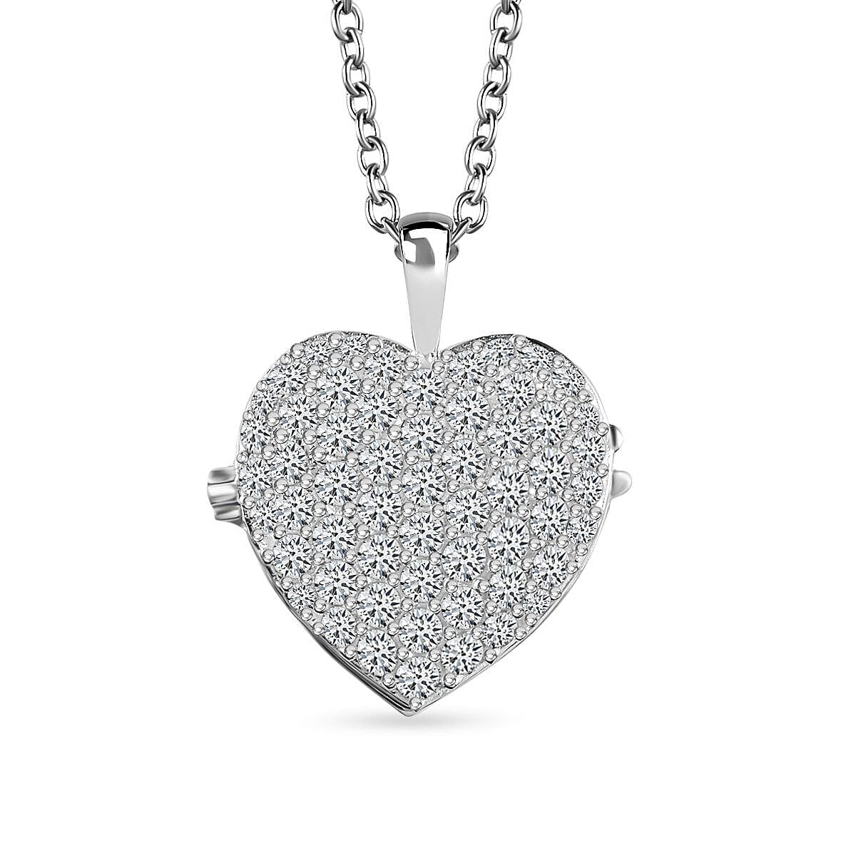 Cubic Zirconia Heart Pendant with Chain (Size 20) 4401627 0