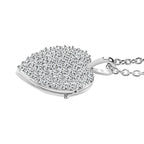 Cubic Zirconia Heart Pendant with Chain (Size 20)