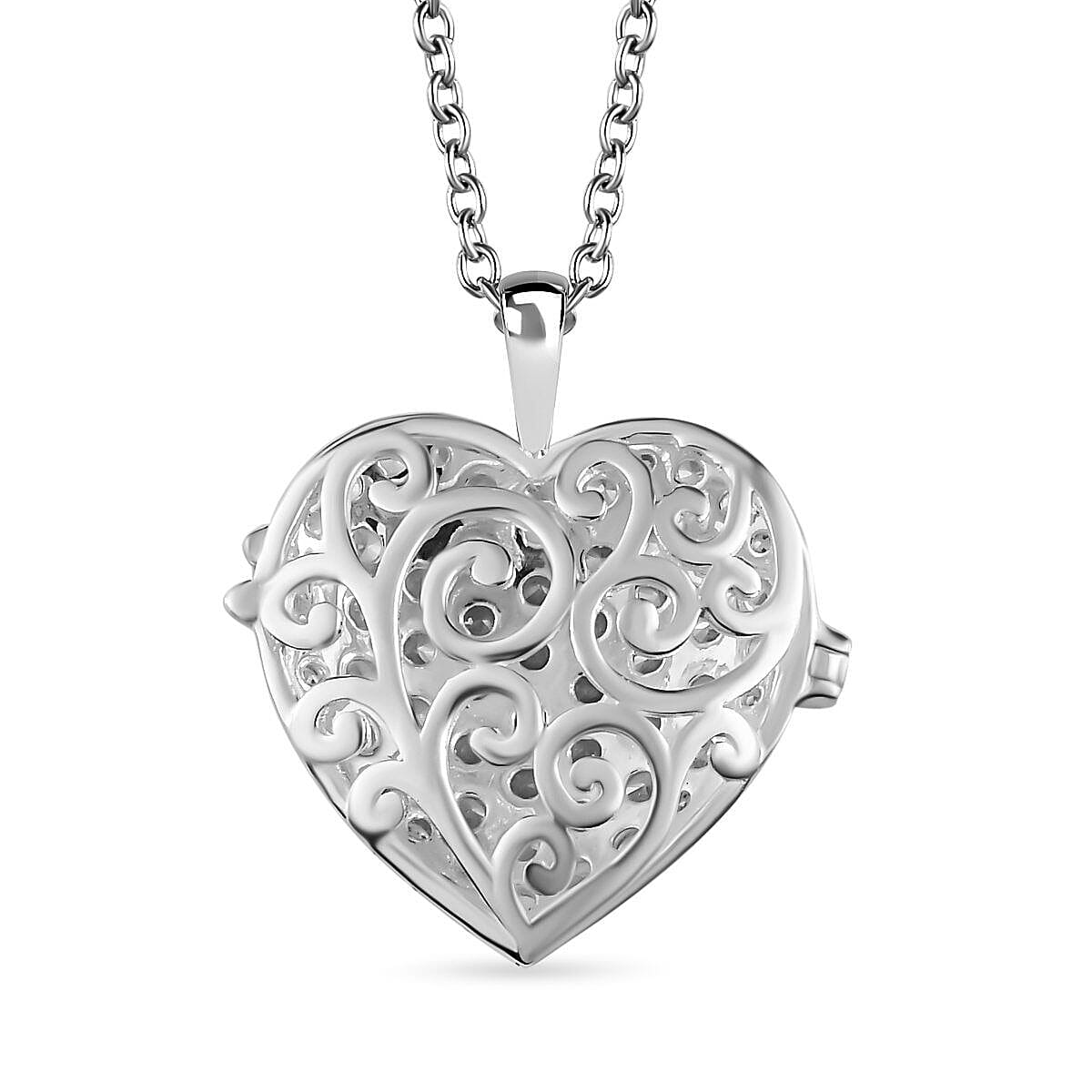 Cubic Zirconia Heart Pendant with Chain (Size 20) 4401627 5