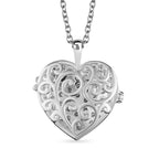Cubic Zirconia Heart Pendant with Chain (Size 20)