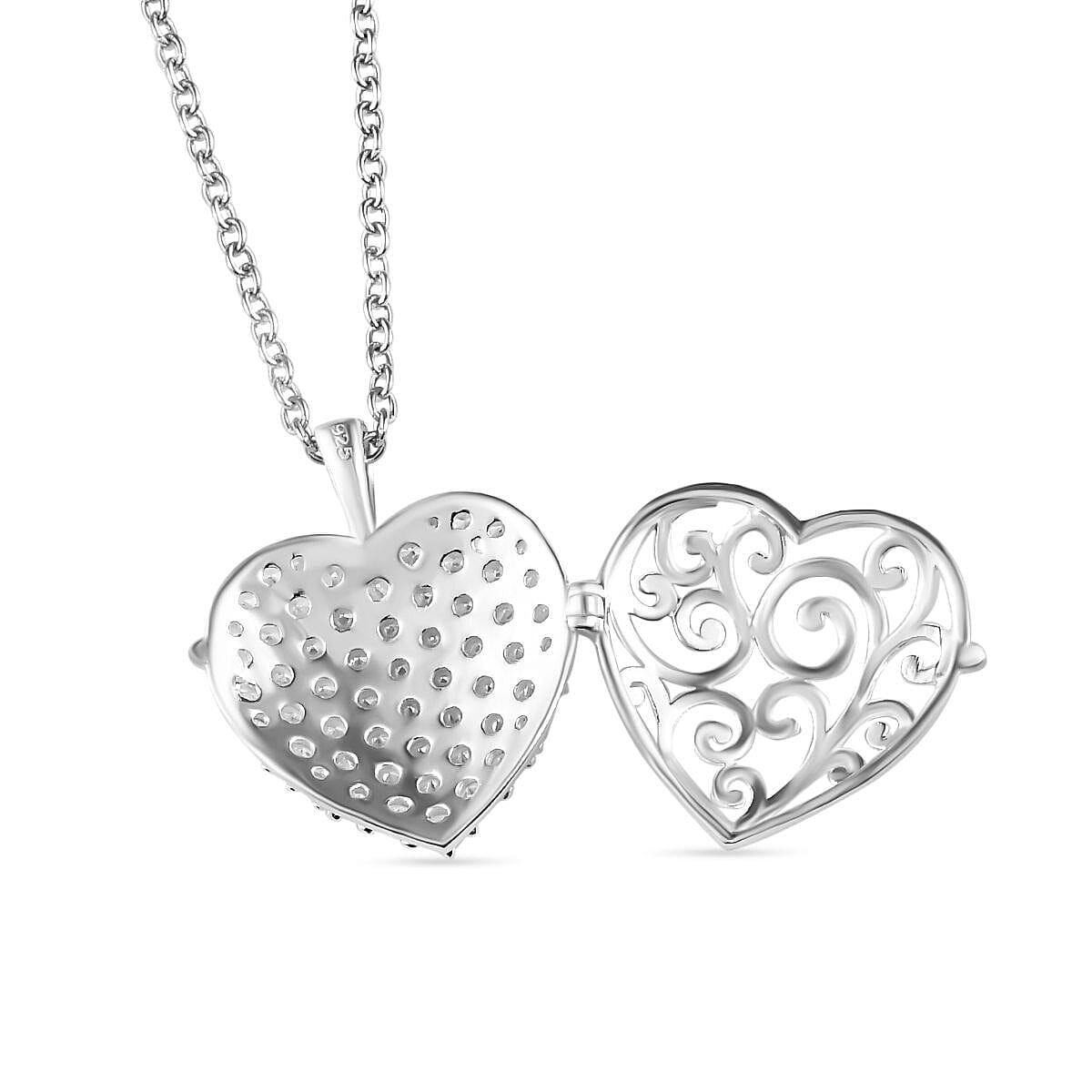Cubic Zirconia Heart Pendant with Chain (Size 20) 4401627 6