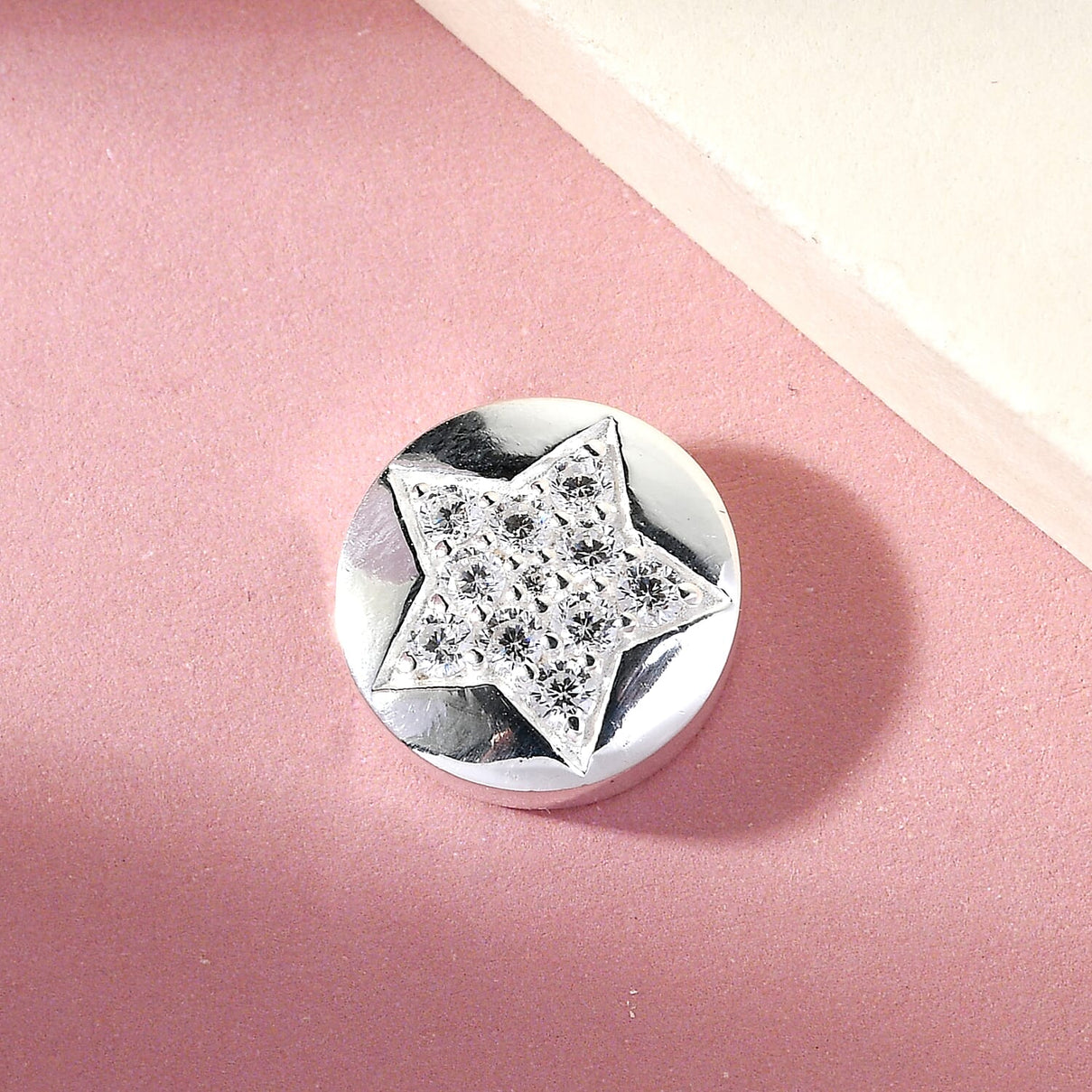 Simulated Diamond Pendant in Sterling Silver 7311381 1