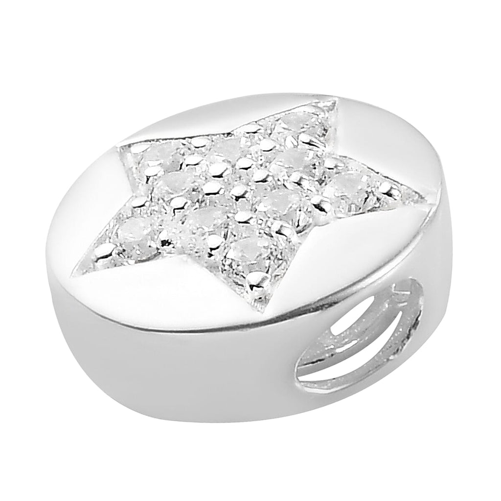 Simulated Diamond Pendant in Sterling Silver