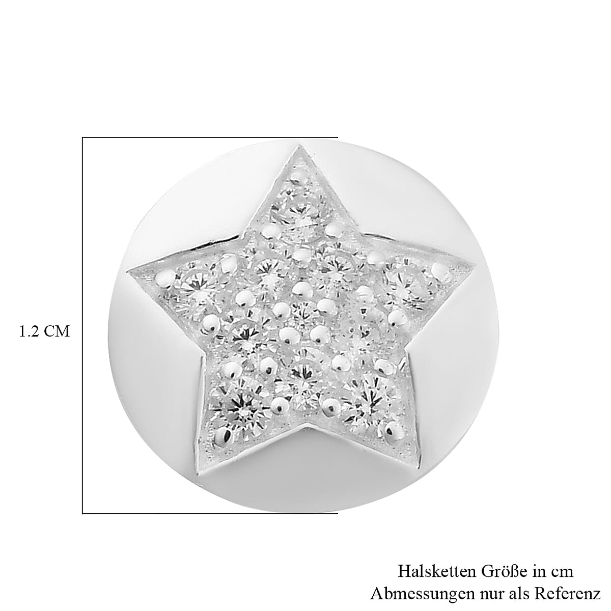 Simulated Diamond Pendant in Sterling Silver 7311381 5