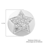Simulated Diamond Pendant in Sterling Silver