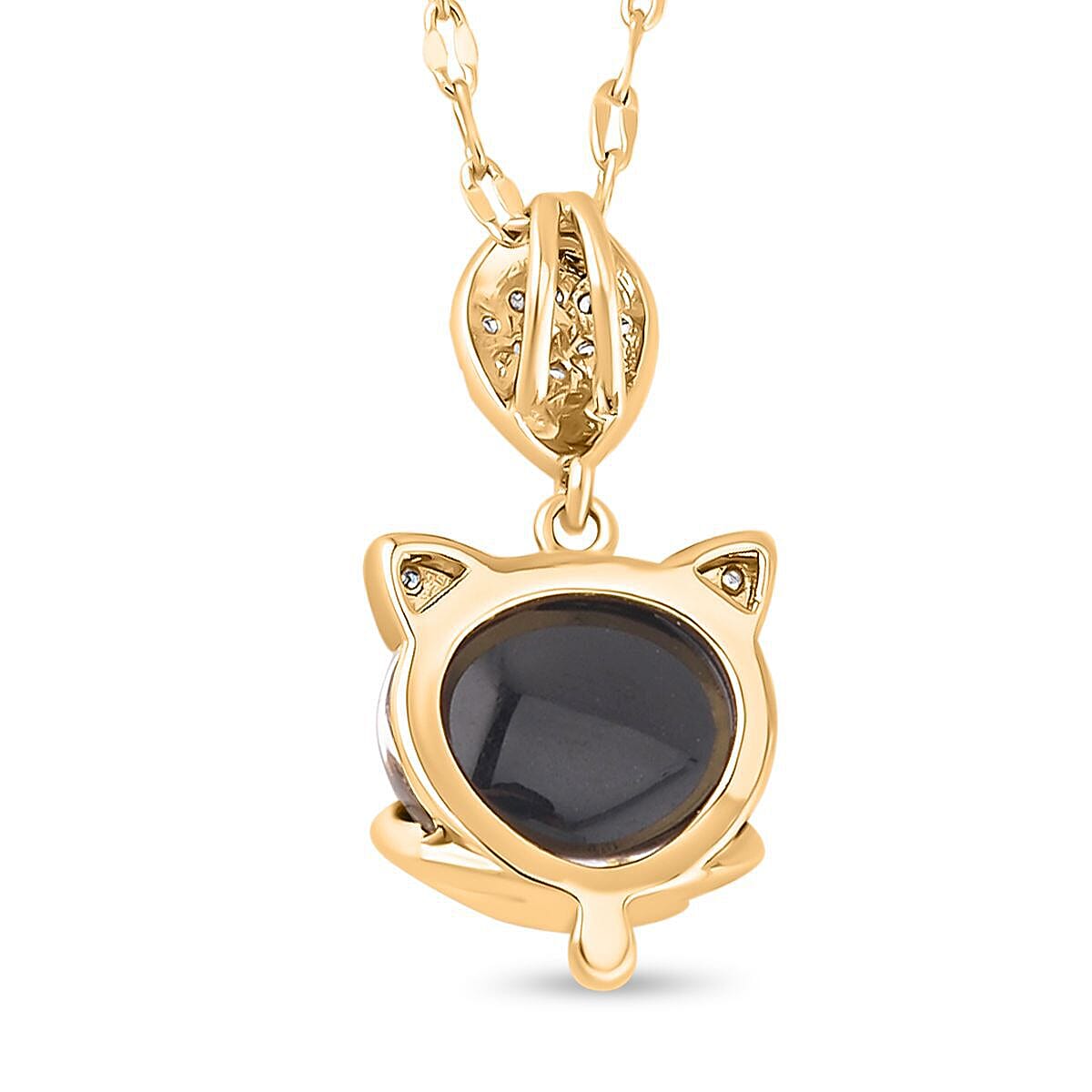 Simulated Diamond and Colour Change Stone Pendant with Chain (Size 20 with 2 Inch Extender) in Yellow Gold Tone 1.02 Ct. 4127614 3