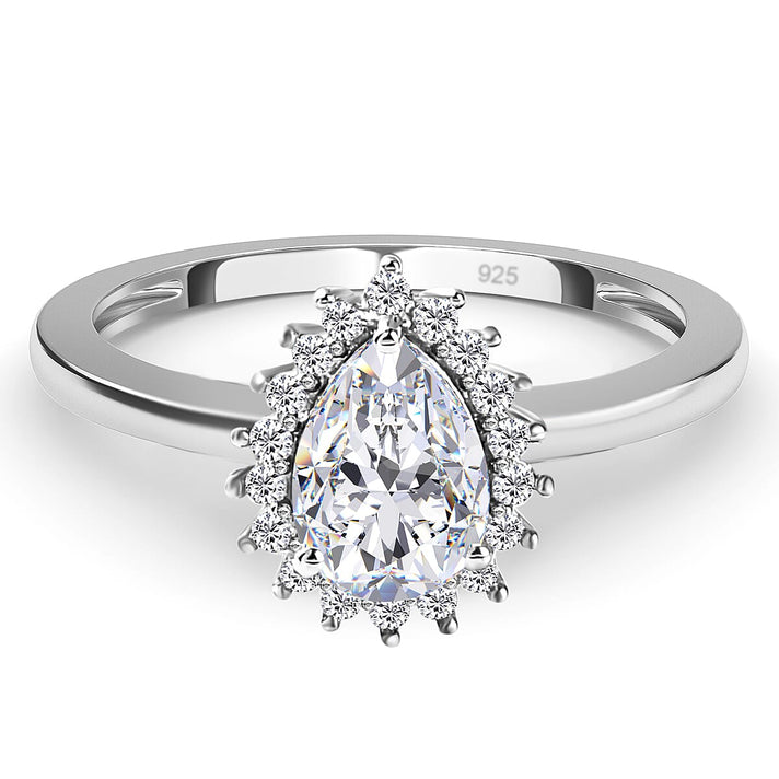 Cubic Zirconia Ring in Platinum Overlay Sterling Silver 1.32 Ct. 7074116 1