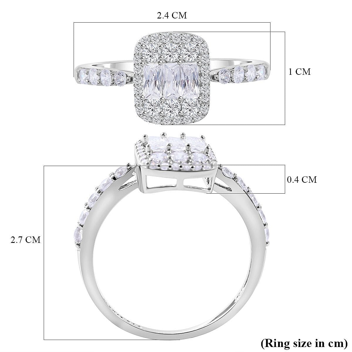 NY Close Out - Simulated Diamond Ring in Sterling Silver 7282350 11