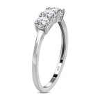 NY Close Out - Simulated Diamond Trilogy Ring in Sterling Silver