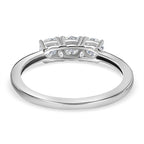 NY Close Out - Simulated Diamond Trilogy Ring in Sterling Silver